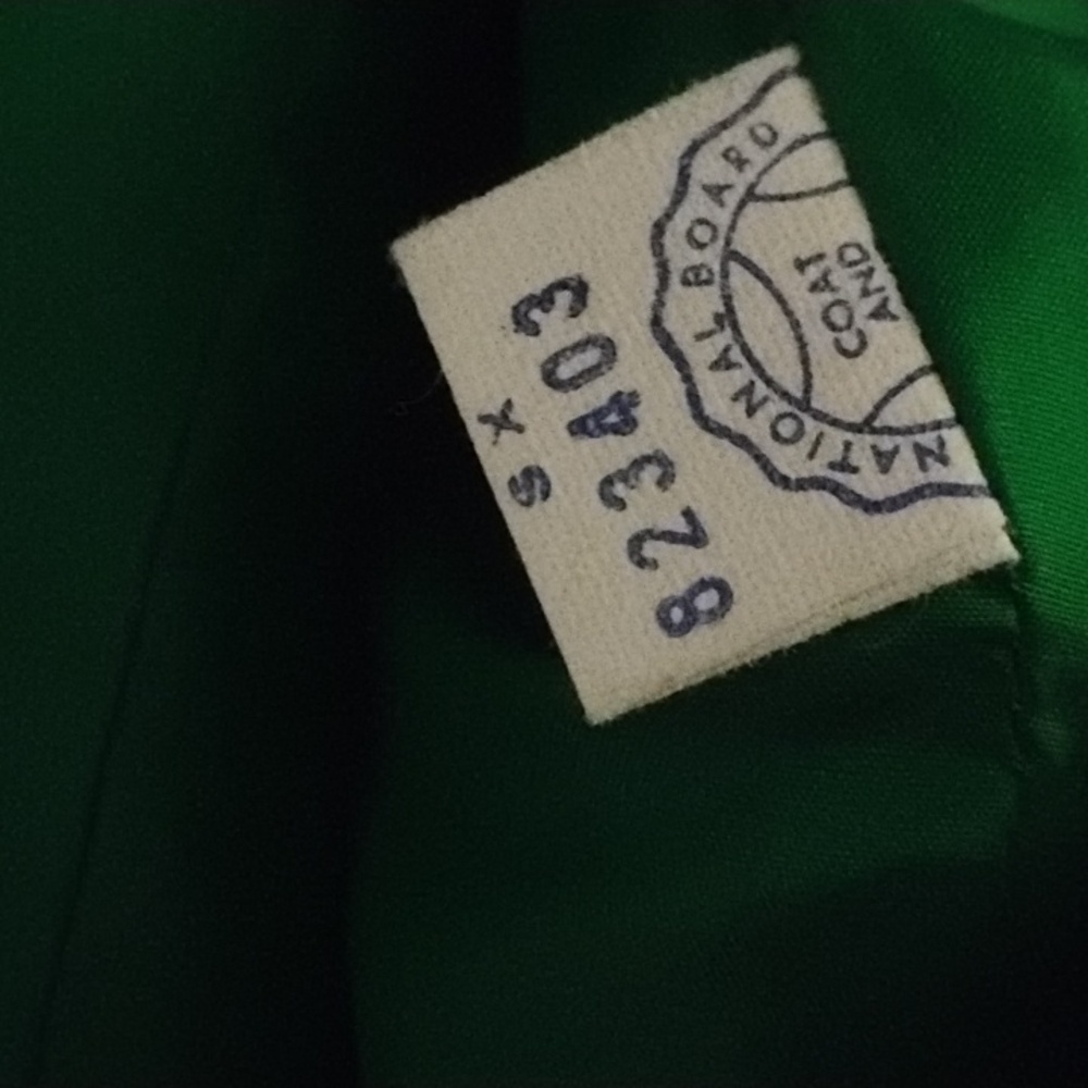 Vintage 50's 60's Emerald Green Raw Silk Suit Mink Cuffs Marissa California New? - Picture 7 of 11